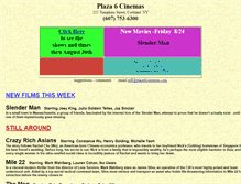 Tablet Screenshot of plaza6cinemas.com